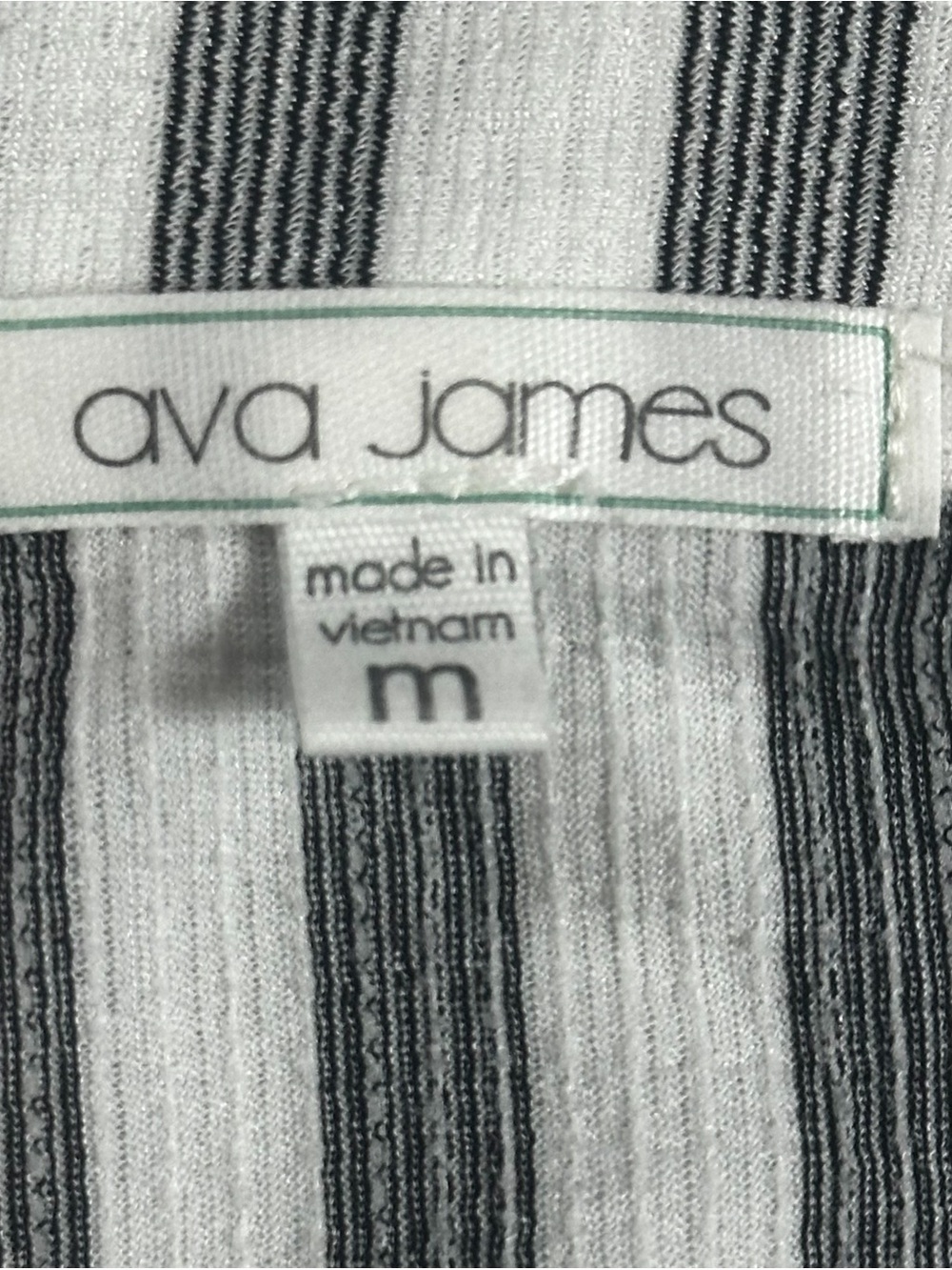 Ava James Sleeveless Striped Collared Tunic Top Size Medium - Picture 3 of 5